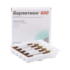 Берлитион 600 конц. д/приг. р-р д/инф. 25 мг/мл амп. 24 мл № 5