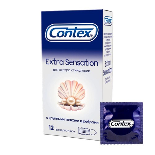 Презерватив Contex Extra Sensation (с крупными точками и ребрами) № 12
