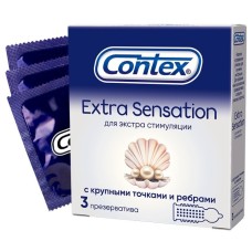 Презерватив Contex Extra Sensation (с крупными точками и ребрами) № 3