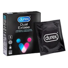 Презерватив Durex Dual Extase (рельефные с анастетиком) № 3